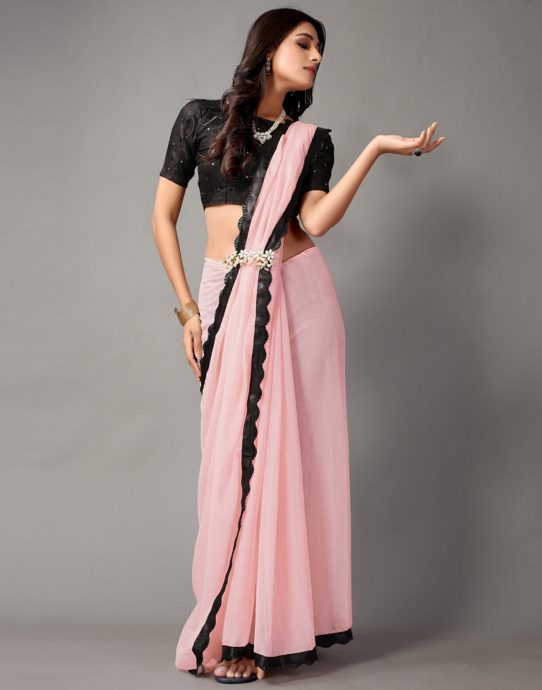 Light Pink Chiffon Saree | Sudathi