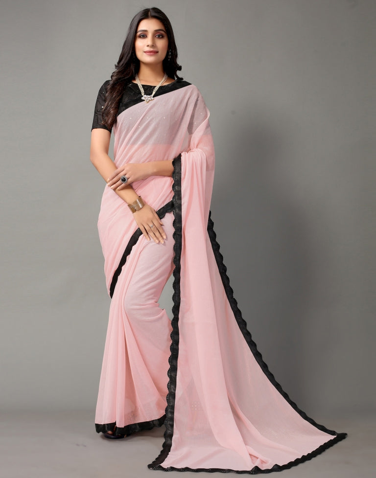Light Pink Chiffon Saree | Sudathi