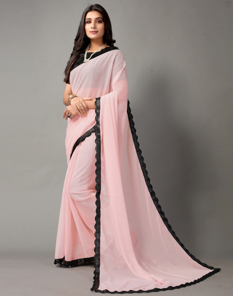 Light Pink Chiffon Saree | Sudathi