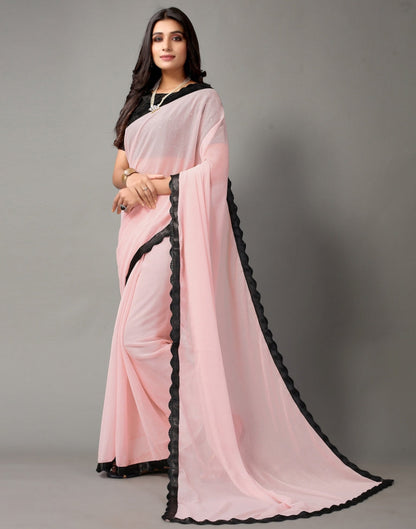 Light Pink Chiffon Saree | Sudathi