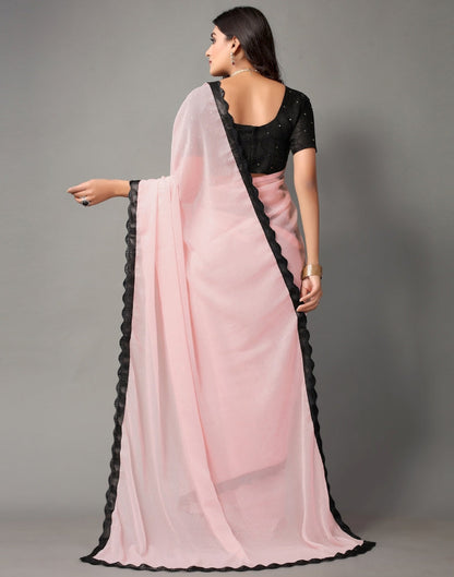 Light Pink Chiffon Saree | Sudathi