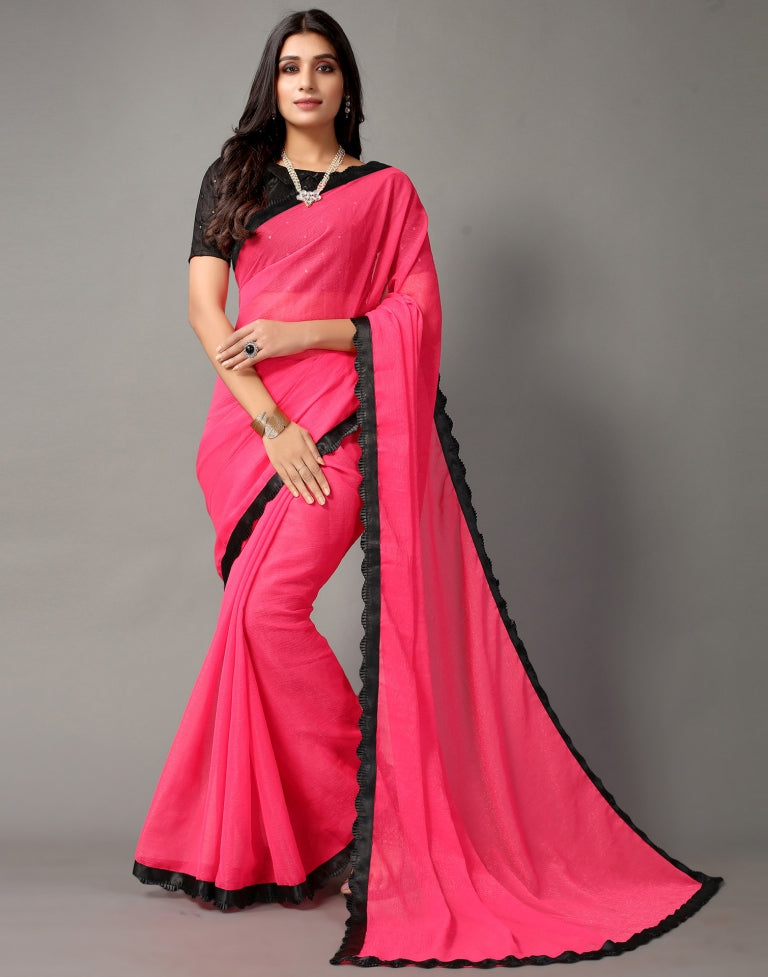 Pink Chiffon Saree | Sudathi