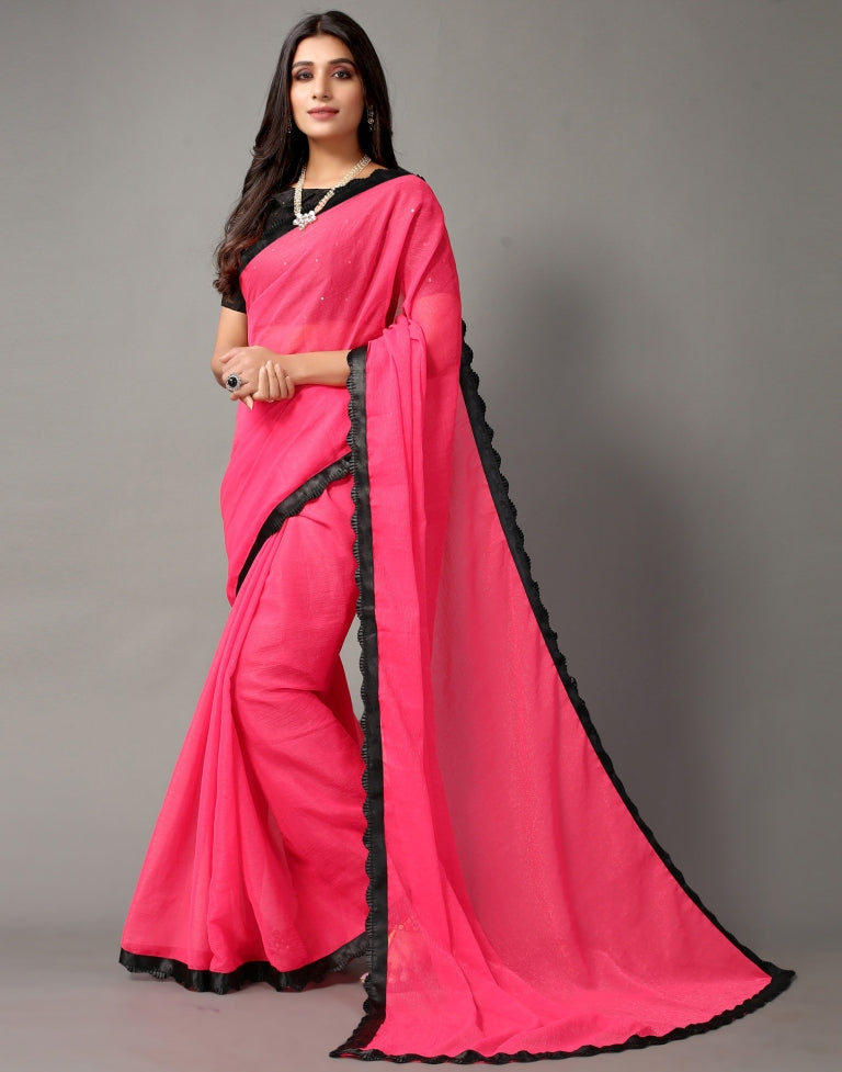 Pink Chiffon Saree | Sudathi