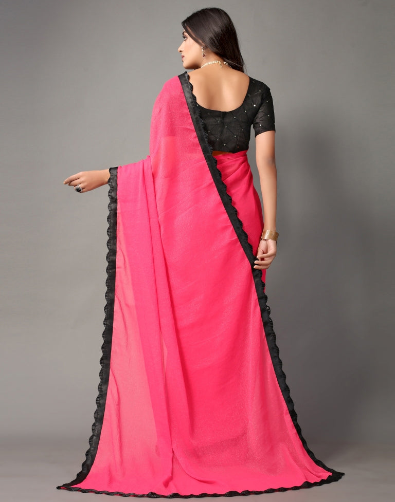 Pink Chiffon Saree | Sudathi