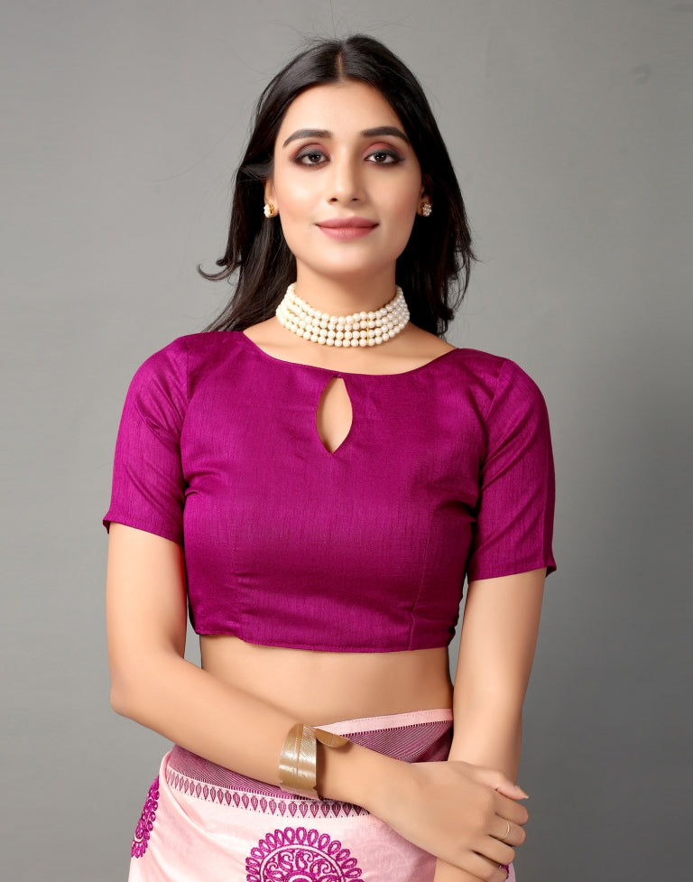 Light Pink Embroidered Saree | Sudathi