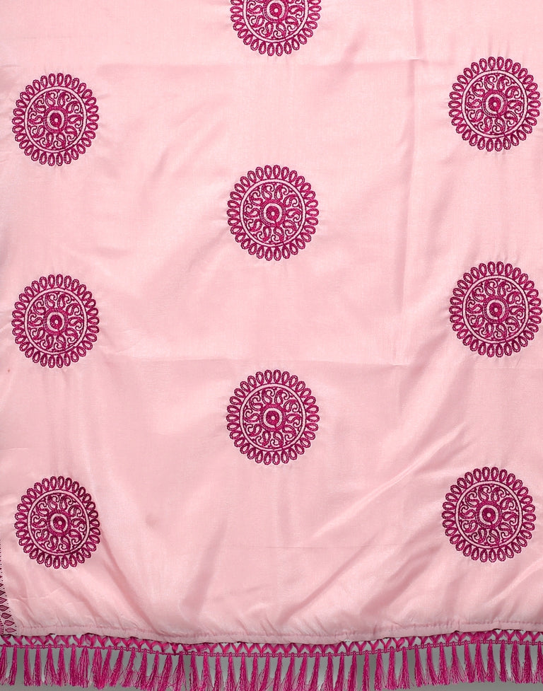 Light Pink Embroidered Saree | Sudathi