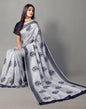 Grey Embroidered Saree | Sudathi