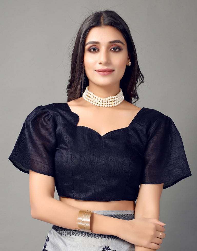 Grey Embroidered Saree | Sudathi