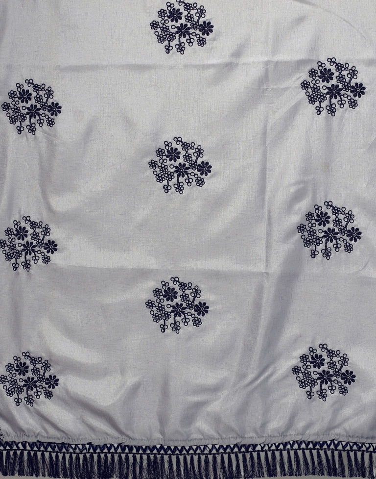 Grey Embroidered Saree | Sudathi