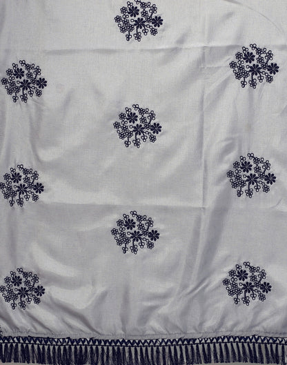 Grey Embroidered Saree | Sudathi