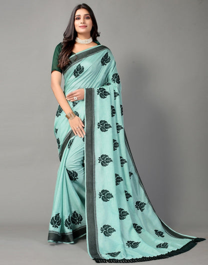 Light Green Embroidered Saree | Sudathi