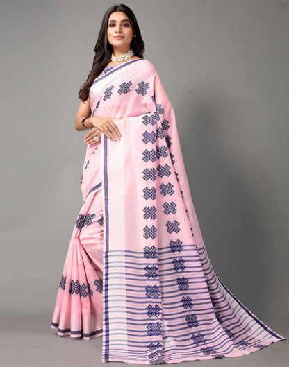 Light Pink Cotton Saree | Sudathi