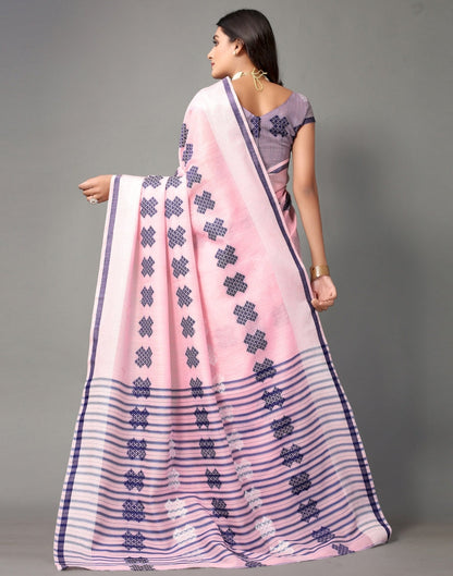 Light Pink Cotton Saree | Sudathi