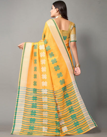 Light Orange Cotton Saree | Sudathi