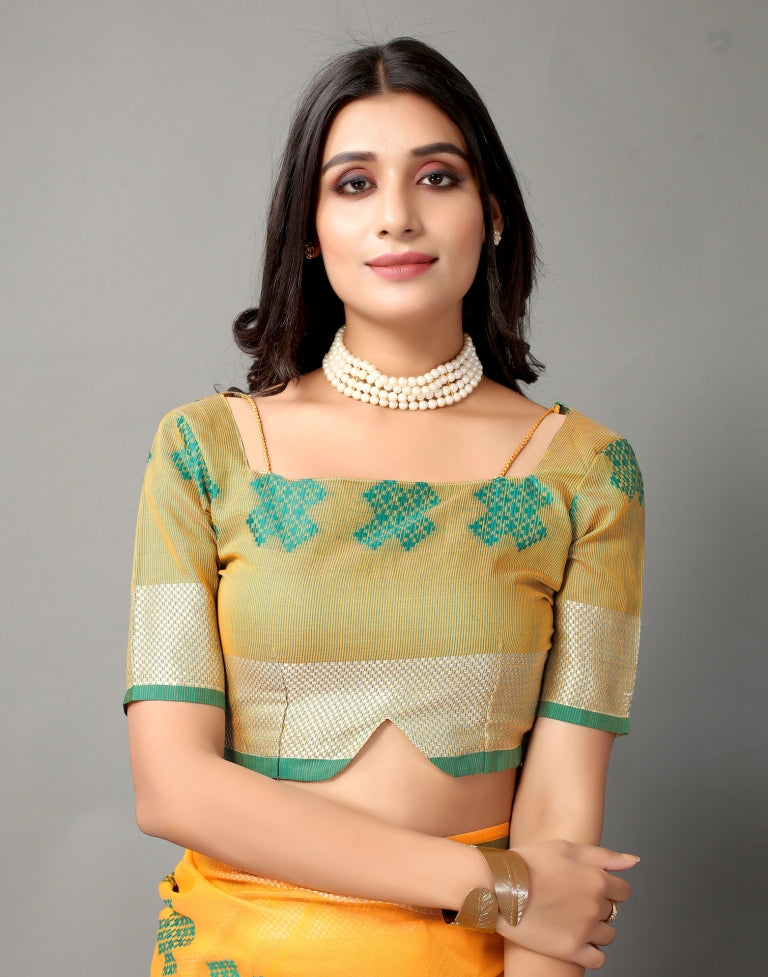 Light Orange Cotton Saree | Sudathi