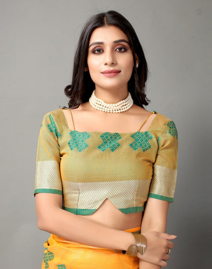 Light Orange Cotton Saree | Sudathi