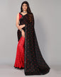 Red Printed Georgette Saree