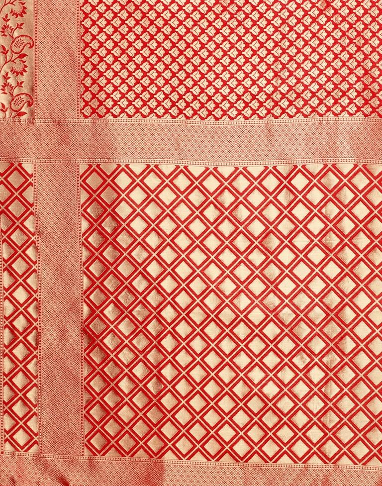 Red And Golden Silk Saree | Sudathi