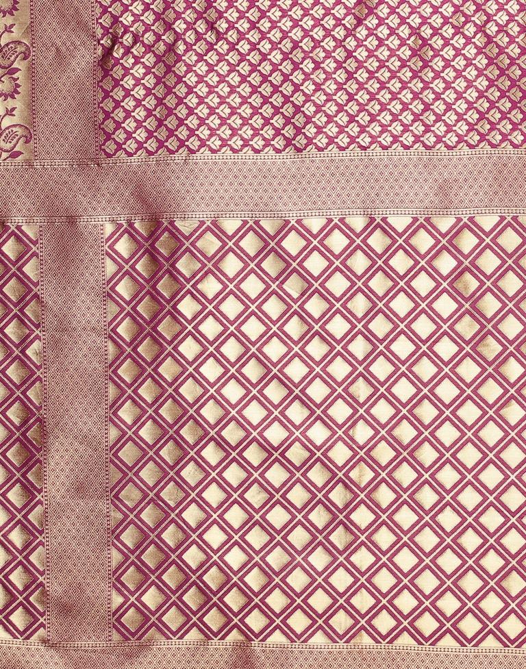 Wine And Golden Silk Saree | Sudathi