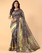 Navy Blue And Golden Silk Saree | Sudathi