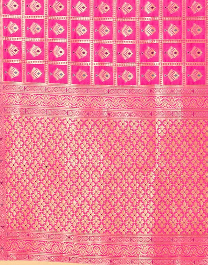 Pink And Golden Silk Saree | Sudathi