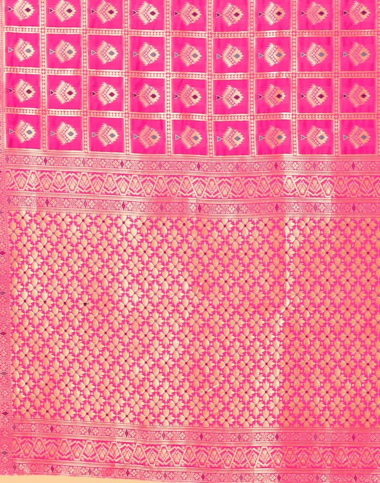 Pink And Golden Silk Saree | Sudathi