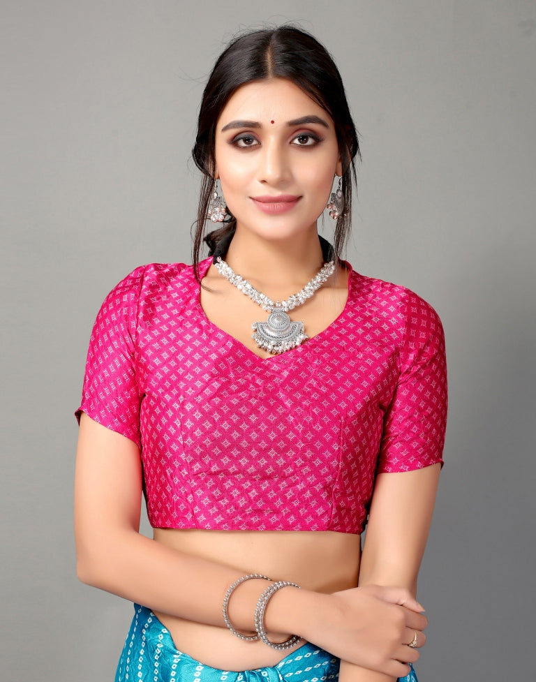 Sky Blue Bandhani Silk Saree | Sudathi