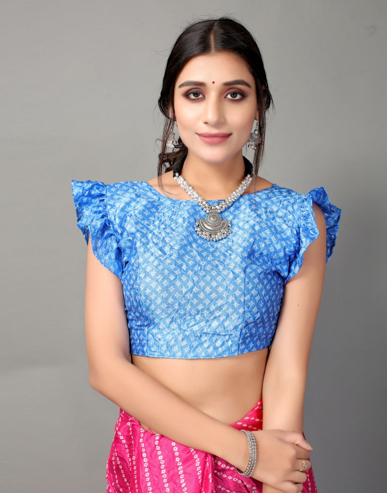 Pink Bandhani Silk Saree | Sudathi