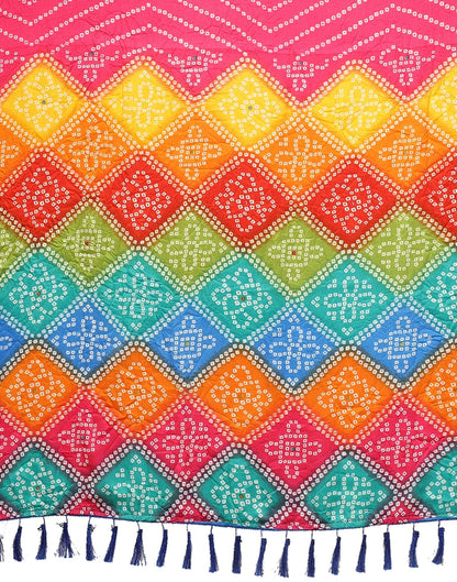 Pink Bandhani Silk Saree | Sudathi