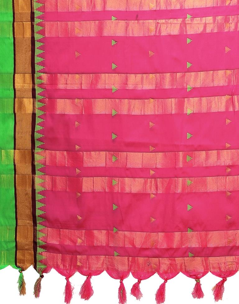 Rani Pink Banarasi Silk Saree