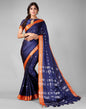 Navy Blue Weaving Silk Saree