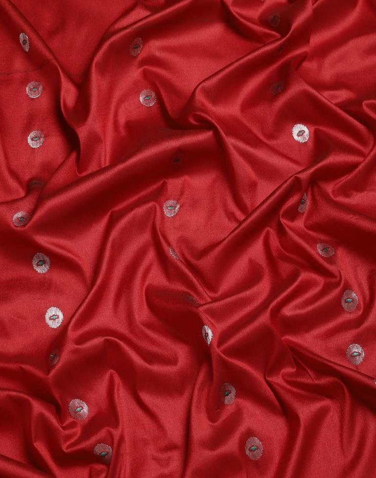 Maroon Weaving Silk Saree