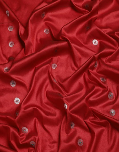 Maroon Weaving Silk Saree