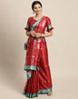Maroon Weaving Silk Saree