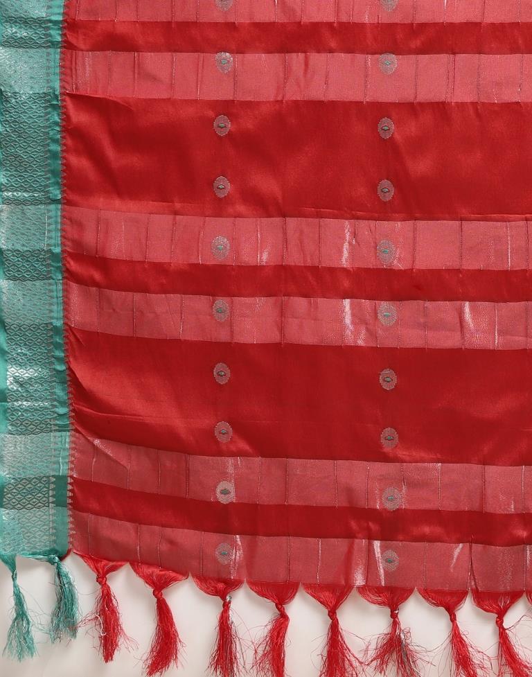 Maroon Weaving Silk Saree