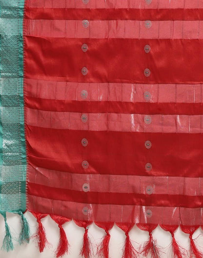 Maroon Weaving Silk Saree