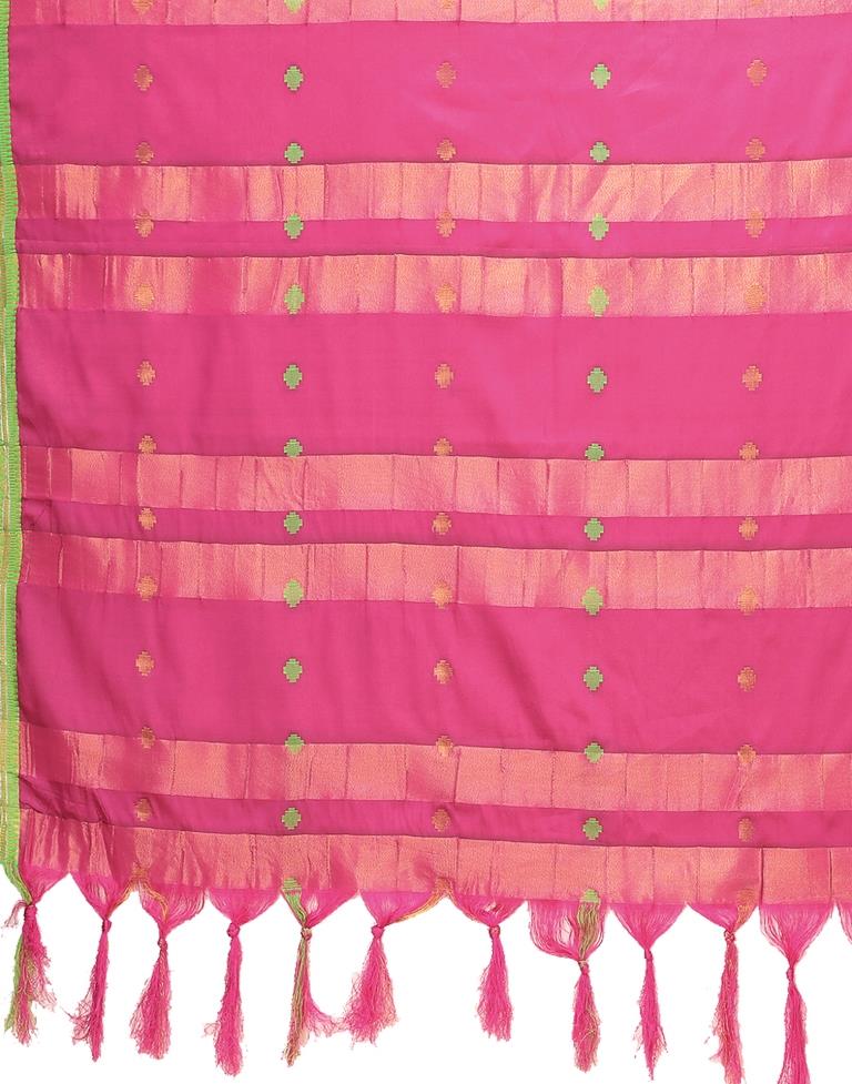 Rani Pink Weaving Silk Saree