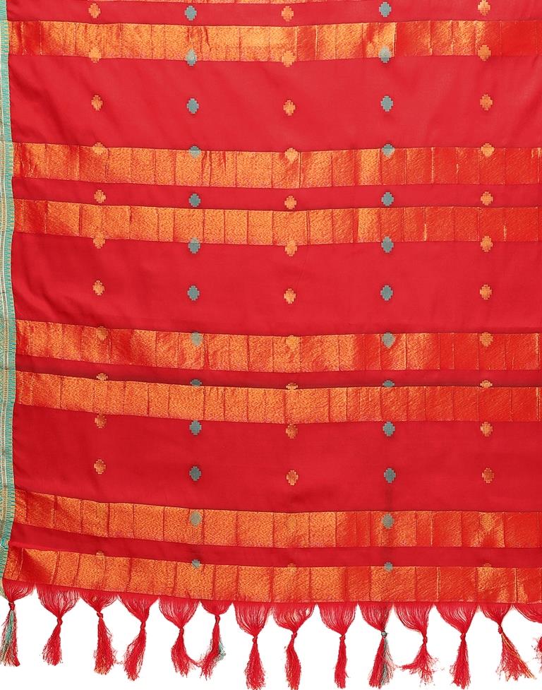 Red Weaving Silk Saree