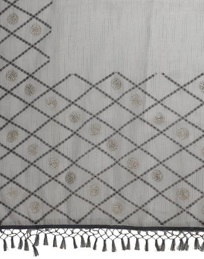 Grey Cotton Saree | Sudathi