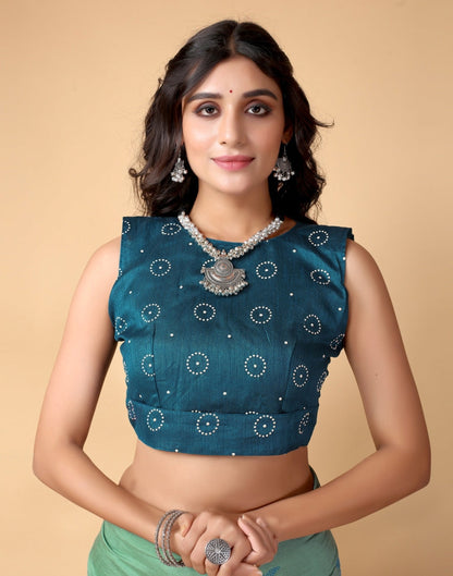 Dusty Green Silk Saree | Sudathi