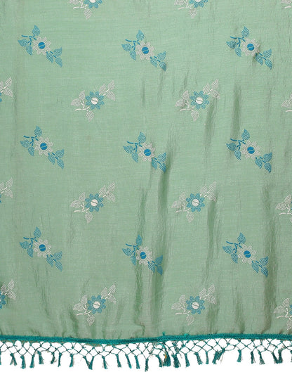 Dusty Green Silk Saree | Sudathi