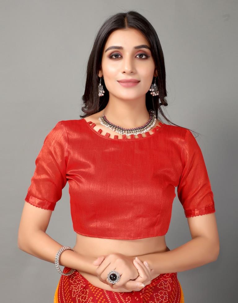 Multicoloured Bandhani Georgette Saree