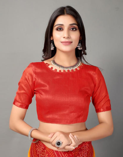 Multicoloured Bandhani Georgette Saree