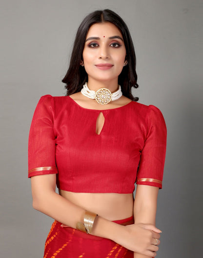 Red Patola Chiffon Saree | Sudathi