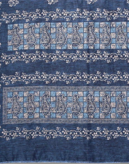 Navy Blue Cotton Saree | Sudathi