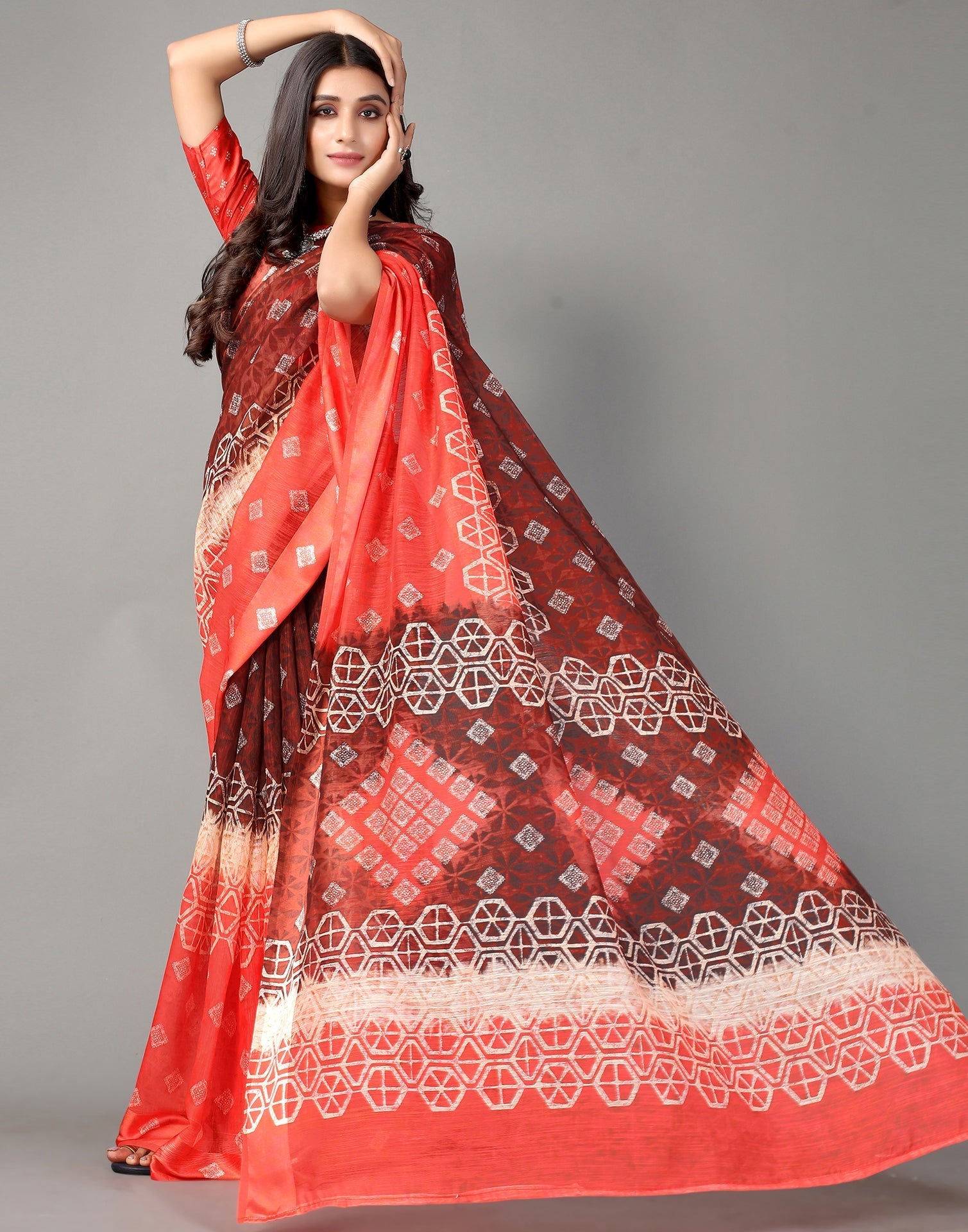 Brown Cotton Saree | Sudathi