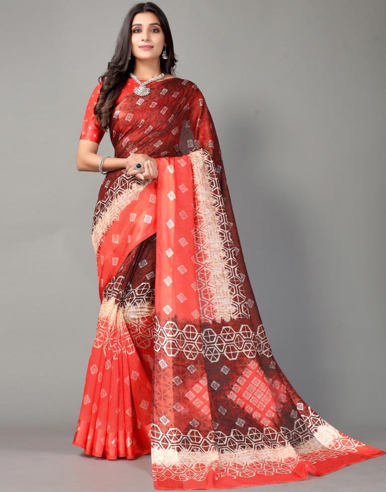 Brown Cotton Saree | Sudathi