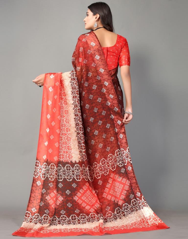 Brown Cotton Saree | Sudathi