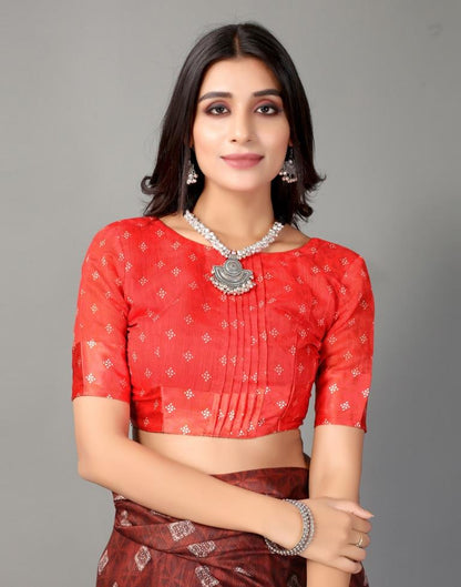 Brown Cotton Saree | Sudathi