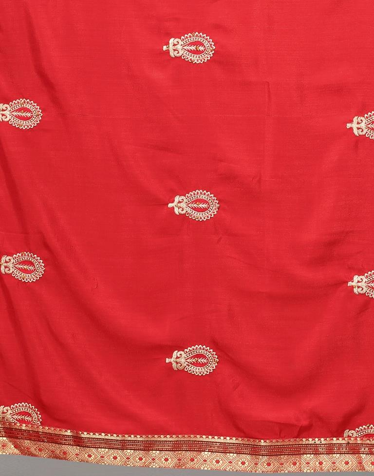 Red Embroidery Saree | Sudathi